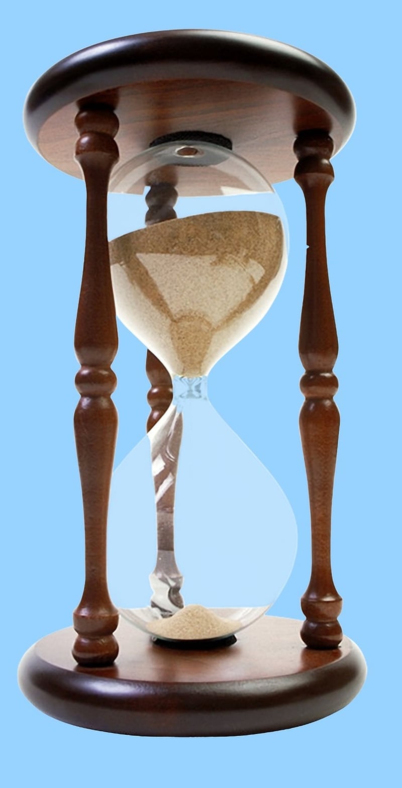 Hourglass representing time